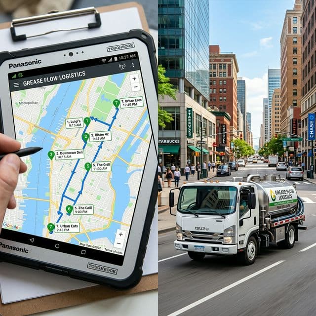 Route Planning for Multi-Stop Grease Trap Service Days