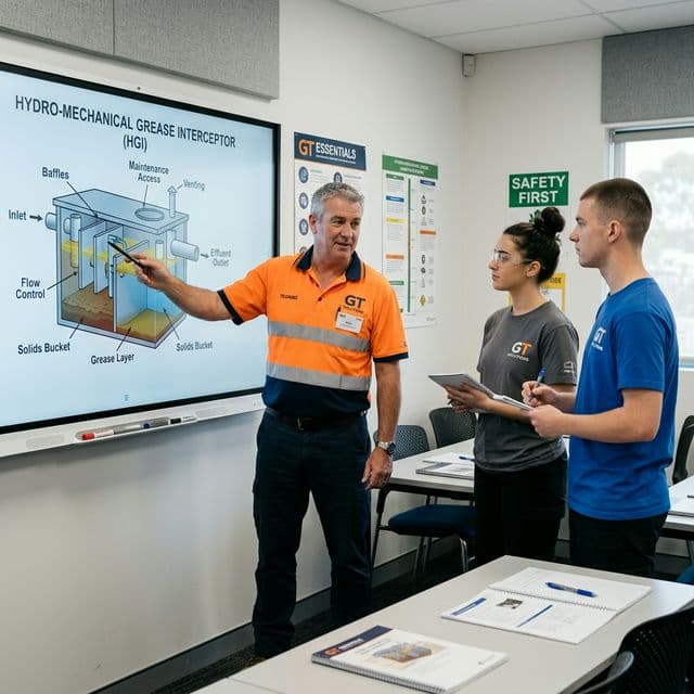 Training Technicians on Grease Trap Inspection and Measurement